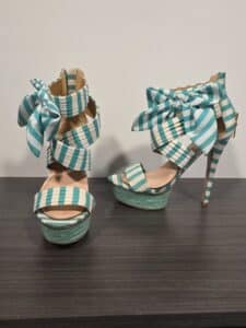 Zigi-Soho-Blue-and-White-Striped-Platform-Bow-Heels