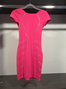 bebe-Hot-Pink-Studded-Criss-Cross-Back-Bodycon-Mini-Dress