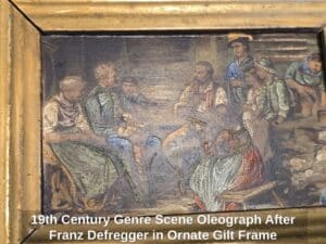 th-Century-Genre-Scene-Oleograph-After-Franz-Defregger-in-Ornate-Gilt-Frame-fifth-image