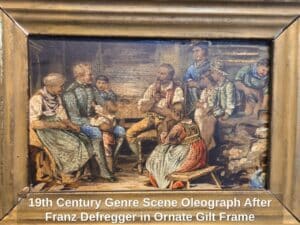th-Century-Genre-Scene-Oleograph-After-Franz-Defregger-in-Ornate-Gilt-Frame-sixth-image