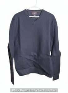 Black-Brown-V-Neck-Sweater