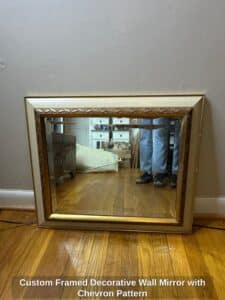 Custom-Framed-Decorative-Wall-Mirror-with-Chevron-Pattern