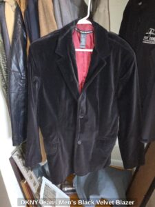 DKNY-Jeans-Mens-Black-Velvet-Blazer-third-image