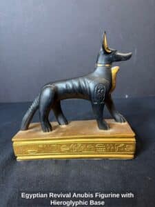 Egyptian-Revival-Anubis-Figurine-with-Hieroglyphic-Base