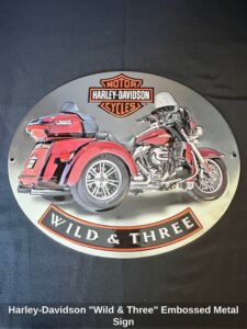Harley-Davidson-Wild-Three-Embossed-Metal-Sign