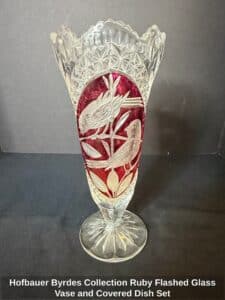 Hofbauer-Byrdes-Collection-Ruby-Flashed-Glass-Vase-and-Covered-Dish-Set