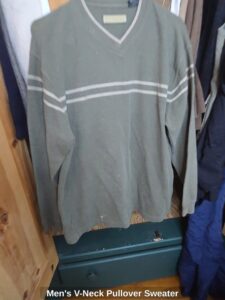 Mens-V-Neck-Pullover-Sweater