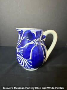 Talavera-Mexican-Pottery-Blue-and-White-Pitcher