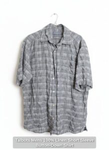 Talbots-Mens-Linen-Short-Sleeve-Button-Down-Shirt-fourth-image