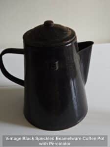 Vintage-Black-Speckled-Enamelware-Coffee-Pot-with-Percolator