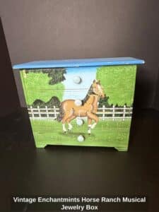 Vintage-Enchantmints-Horse-Ranch-Musical-Jewelry-Box