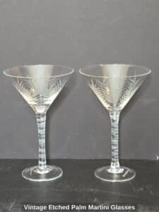 Vintage-Etched-Palm-Martini-Glasses
