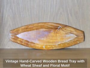 Vintage-Hand-Carved-Wooden-Bread-Tray-with-Wheat-Sheaf-and-Floral-Motif-second-image