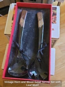 Vintage-Horn-and-Wood-Salad-Server-Set-with-Leaf-Motif