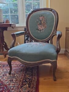 Antique-French-Louis-XV-Style-Armchair-with-Needlepoint-Upholstery