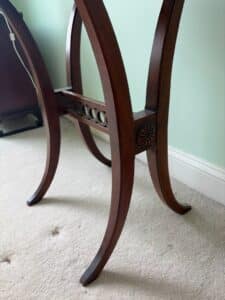 Antique-Octagonal-Mahogany-Side-Table-with-Decorative-Stretcher-second-image