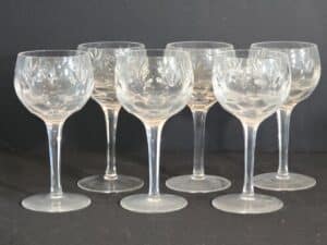 Gorham-Crystal-Bamberg-Pattern-Wine-Glasses