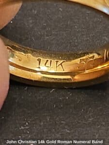 John-Christian-k-Gold-Roman-Numeral-Band-fifth-image