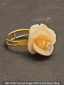 K-Gold-Carved-Angel-Skin-Coral-Rose-Ring