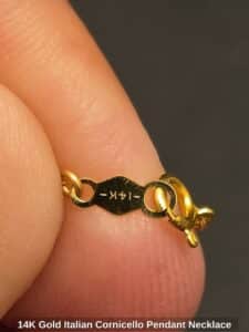 K-Gold-Italian-Cornicello-Pendant-Necklace-third-image