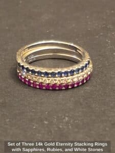 Set-of-Three-k-Gold-Eternity-Stacking-Rings-with-Sapphires-Rubies-and-White-Stones