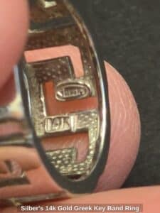 Silbers-k-Gold-Greek-Key-Band-Ring-second-image
