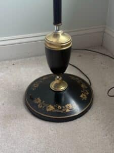 Vintage-Black-and-Gold-Toleware-Floor-Lamp-second-image