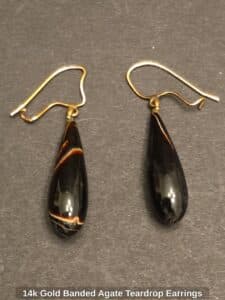 k-Gold-Banded-Agate-Teardrop-Earrings