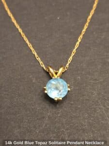 k-Gold-Blue-Topaz-Solitaire-Pendant-Necklace-second-image