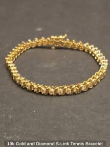 k-Gold-and-Diamond-S-Link-Tennis-Bracelet