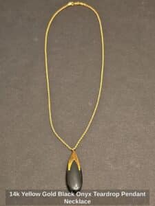 k-Yellow-Gold-Black-Onyx-Teardrop-Pendant-Necklace