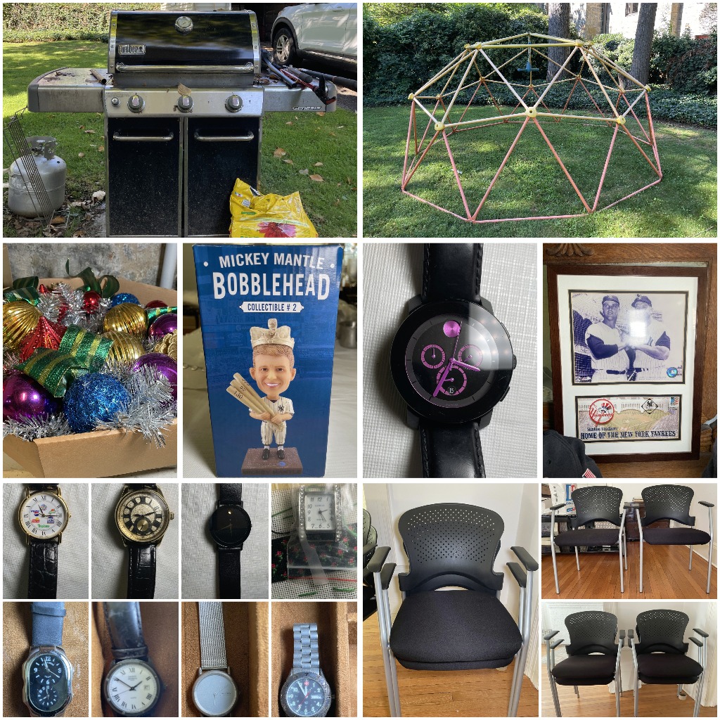 Scarsdale NY Estate Sale – Department 56, Spode China, Judaica, Vintage Toys, Watches, Sports Gear, Books & Home Goods