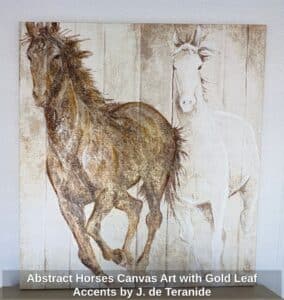Abstract-Horses-Canvas-Art-with-Gold-Leaf-Accents-by-J.-de-Teranide-second-image-1