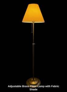 Adjustable-Brass-Floor-Lamp-with-Fabric-Shade-second-image-1