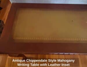 Antique-Chippendale-Style-Mahogany-Writing-Table-with-Leather-Inset-1