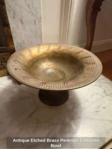 Antique-Etched-Brass-Pedestal-Compote-Bowl-second-image-1