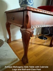 Antique-Mahogany-Side-Table-with-Cabriole-Legs-and-Ball-and-Claw-Feet-second-image-1