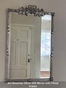 Art-Nouveau-Silver-Gilt-Mirror-with-Floral-Frame-second-image