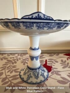 Blue-and-White-Porcelain-Cake-Stand-Flow-Blue-Pattern-third-image