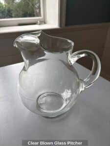 Clear-Blown-Glass-Pitcher