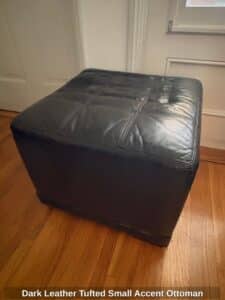 Dark-Leather-Tufted-Small-Accent-Ottoman-1