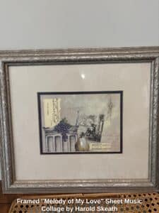 Framed-Melody-of-My-Love-Sheet-Music-Collage-by-Harold-Skeath