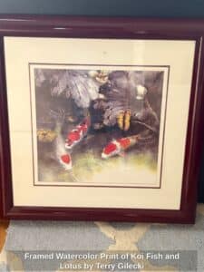 Framed-Watercolor-Print-of-Koi-Fish-and-Lotus-by-Terry-Gilecki-1