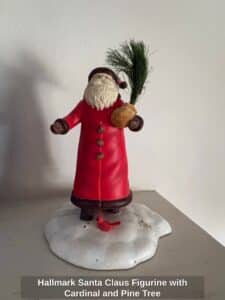 Hallmark-Santa-Claus-Figurine-with-Cardinal-and-Pine-Tree-1