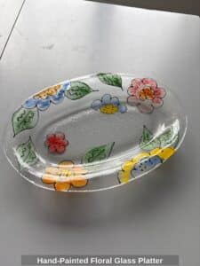 Hand-Painted-Floral-Glass-Platter