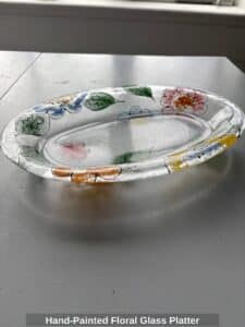Hand-Painted-Floral-Glass-Platter-second-image
