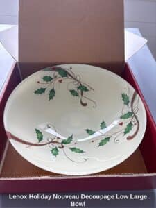 Lenox-Holiday-Nouveau-Decoupage-Low-Large-Bowl