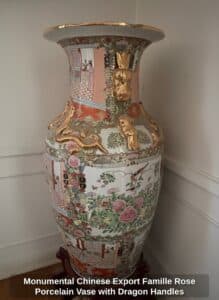 Monumental-Chinese-Export-Famille-Rose-Porcelain-Vase-with-Dragon-Handles-second-image-1