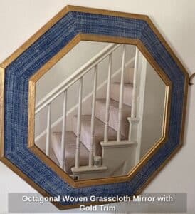 Octagonal-Woven-Grasscloth-Mirror-with-Gold-Trim-second-image-1