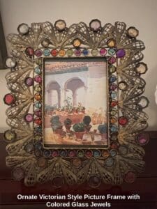 Ornate-Victorian-Style-Picture-Frame-with-Colored-Glass-Jewels-1